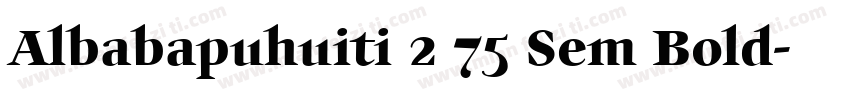 Albabapuhuiti 2 75 Sem Bold字体转换